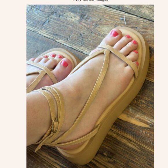 new FREE PEOPLE Winnie Wrap Flatform in Vachetta (252) - Picture 6 of 14